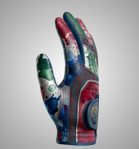 Golf Glove Left Hand Sublimation Print Genuine Leather Non-Slip <b>Hook</b> Loop Closure Unisex Sports Gloves for Practice OEM Support - Product Image 4