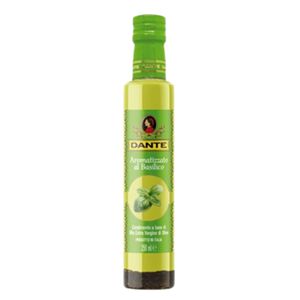 Olio d'Oliva Italiano Dante 250ml X 6 Pezzi, Salsa per Insalata al Basilico in Bottiglia - Product Image 1