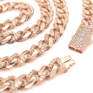 Refinado 14K oro laboratorio cultivado diamante collar E Color redondo brillante corte VVS2 claridad exquisito diseño joyería al por mayor en línea - Product Image 3