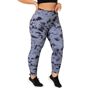 Mallas de Yoga de cintura elástica alta para mujer, ropa deportiva estampada de talla grande, mallas ajustadas sin costuras para gimnasio - Product Image 5