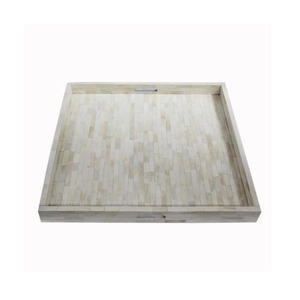 Bandeja de Incrustaciones de Hueso Hecha a Mano de la Mejor Calidad y Durabilidad para Servir en Otomanas o como Centro de Mesa en la Sala de Estar, Disponible a Precio de Exportación - Product Image 3