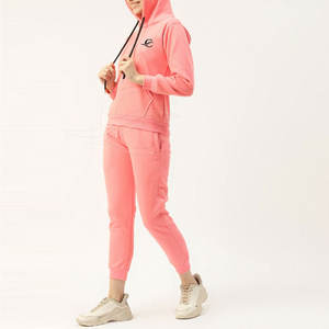 Nouvelle Collection 2024 – Survêtement 2 Pièces à Capuche Tendance pour Femme – Tenue de Sport Décontractée avec Haut Uni et Passepoil – Respirant – Longueur Genou – Hiver - Product Image 2