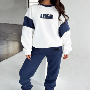 2025 nueva llegada Puff estampado Mujer Sudadera con capucha cordón Jogger Vintage chándales Conjunto Polar Sudadera con capucha pantalones de chándal para mujeres adultas - Product Image 1