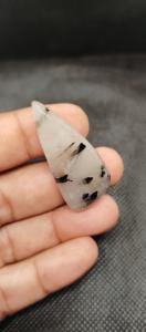 หินควอทซ์เจียระไนแบบทับทิมธรรมชาติสีดำอัญมณีหลวมสำหรับทำเครื่องประดับ - Product Image 4