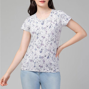 เสื้อยืดแขนสั้นผู้หญิงสีตามสั่ง-ผ้าฝ้าย/ใยไผ่ ระบายอากาศได้ดี แห้งเร็ว เหมาะสำหรับใส่ในฤดูร้อน สไตล์สตรีทแวร์ - Product Image 2