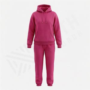 Ensemble de survêtement 2 pièces pour femme, sweat-shirt et pantalon de survêtement, logo personnalisé OEM, style décontracté, épaules tombantes, vêtements d'automne, doux, pour la salle de sport - Product Image 1