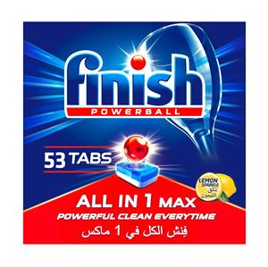 Pastillas para Lavavajillas Finish Powerball Power All-in-1, 53 Unidades - Product Image 2