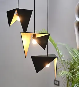 Lampes suspendues de style moderne avec abat-jour en métal perles en bois taille personnalisée pour mariage et fournitures de décoration de Noël - Product Image 3