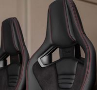 Paire universelle de sièges baquet sport Recaro de course avec fibre de carbone et cuir, sièges intérieurs arrière de voiture étanches Plug & Play