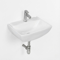 Lavabo mural rectangulaire et carré moderne AXEL avec fonction de nettoyage facile et drain intégré pour hôpitaux, hôtels, villas, centres commerciaux et appartements