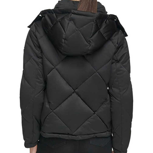 Veste polaire tricotée pour femmes de grande taille, vêtements d'extérieur imperméables et coupe-vent en polyester matelassé épais et chaud pour l'hiver, style tendance - Product Image 2
