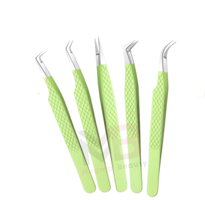 Pince à épiler pour extensions de cils avec logo et couleur personnalisés, livraison rapide, testée à la main, OEM ODM, acier inoxydable, pointe en fibre. - Product Image 2