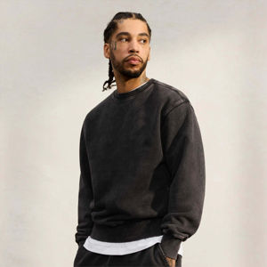 Sudadera de cuello redondo de lana de algodón 100% para hombre, suave y acogedora para ropa informal de invierno, diseño bordado - Product Image 3