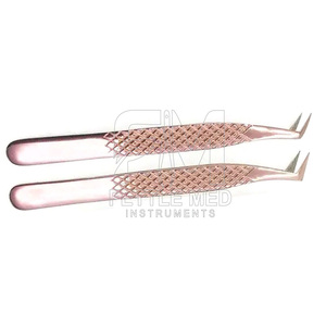 Pinzas Profesionales de Acero Inoxidable para Cejas con Punta de Fibra, Punta Serrada de 10 mm, Antiestáticas, Duraderas, Antimagnéticas, de Precisión para Pestañas - Product Image 3