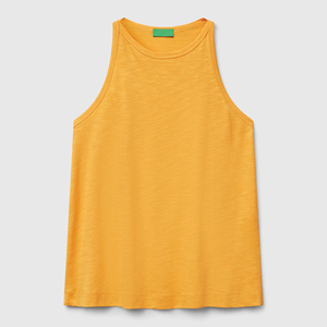 Débardeurs de sport pour femmes à col carré sans manches, coupe ajustée, col volanté, double couche, personnalisables, vente en gros - Product Image 6