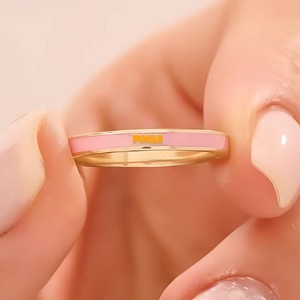 แหวนเงินสเตอร์ลิงแนววินเทจปรับแต่งได้พร้อมแถบทองแบบตัวเลขโรมันที่เรียบง่ายสลักส่วนบุคคลสำหรับคู่รักหรือของขวัญ - Product Image 5