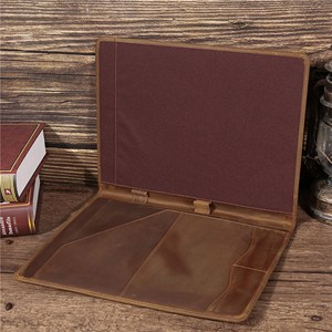 Customized File <b>Storage</b> Bag A4 Size Leather Document File Folders Padfolio Portfolio File Folder <b>LP</b>-0094 - Product Image 2
