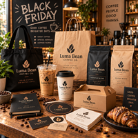 Casquettes de café et fournitures de marquage de café AT PACK pour la Black Friday |   Emballages de café avec logo personnalisé, tasses, sacs et ensembles de marchandises
