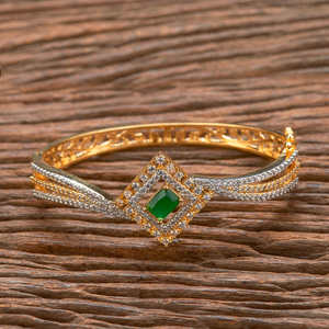 ขายส่งเพชรอเมริกันแฮนด์เมดประดิษฐ์ Kada คลาสสิกพร้อมการชุบสองโทน - Product Image 1