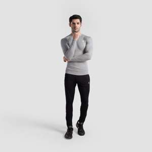 GA 2.0 Compression <b>Long</b> <b>Sleeves</b> for Men Silver Grey <b>Undershirts</b> - Product Image 6