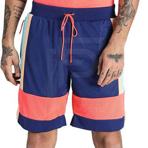 Pantalones Cortos Deportivos de Malla Transpirable de Secado Rápido para Hombre, Logotipo Personalizado, Estilo Urbano, Diseño Sólido, Poliéster, Cintura Elástica Holgada - Product Image 1