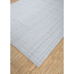 Tapis Jaipur ZA tissé à la main pour animaux de compagnie, gris et noir rayé, grand format 9x12 rectangulaire, en viscose, fait main HPL-07 - Product Image 2