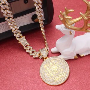 Joyería Fina de Lujo Chapada en Oro Sólido de 18K, Plata 925, Estilo Hip Hop, Diamante Redondo de Corte Brillante, Colgantes y Dijes Unisex - Product Image 2