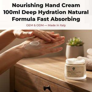 Crème pour les mains nourrissante RedMoringa 100 ml, hydratation intense, formule naturelle végane italienne, absorption rapide, en boîte, étiquette privée OEM - Product Image 2