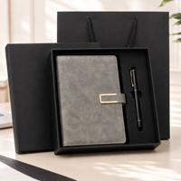Carnet de notes A5 personnalisé avec logo, ensemble cadeau pour réunions, carnet d'affaires simple et épais pour entreprise et bureau avec stylo