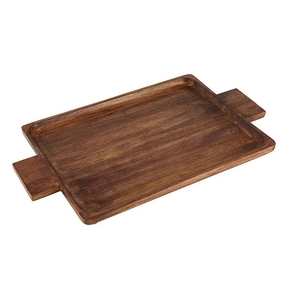 ถาดไม้อะคาเซียถาดเสิร์ฟชากาแฟถาดสี่เหลี่ยมผืนผ้าปรับแต่งได้หรูหรา - Product Image 5