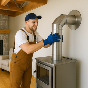 200 mm Đường kính ống thép không gỉ 0.5mm Độ dày 500 mm Chiều cao ống khói - Product Image 5