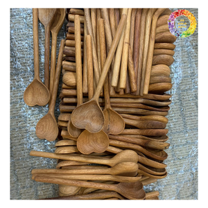 Cuillère en bois de haute qualité en bois d'acacia, ensemble de cuillères de cuisine en bois, cuillère de cuisine en bois avec un design unique en forme de coeur - Product Image 5