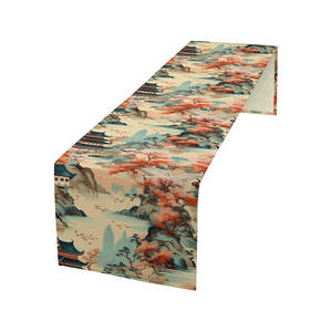 Chemin de table tissé à motif personnalisé pour textiles de maison chemin de table brodé en 100% coton à rayures - Product Image 5