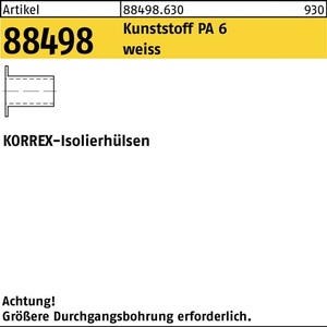ปลอกหุ้มฉนวน PA R 88498 KORREX M5x20 โพลีเอไมด์ 6 สีขาว 100 ชิ้น DUBO - Product Image 1