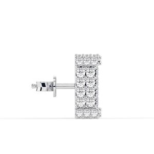 square 10k gold stud <b>earrings</b> screw back <b>men</b> iced out hip hop style - Product Image 4