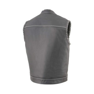 Nouveau gilet en cuir élégant de dernière conception pour les hommes/gros nouveauté léger col en V en cuir en gros meilleure qualité - Product Image 3