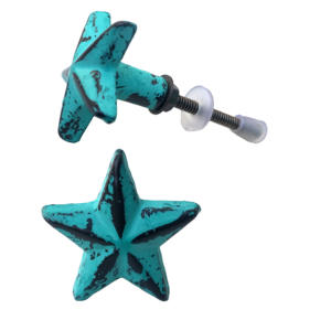 ลูกบิดเหล็กหล่อรูปดาวสีเขียวป่าโลหะเซรามิกสำหรับตู้ครัวตู้เสื้อผ้าเฟอร์นิเจอร์อพาร์ตเมนต์ - Product Image 2