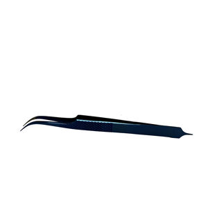 New <b>Eyelash</b> <b>Tweezers</b> High Quality With Custom Logo <b>Eyelash</b> <b>Tweezers</b> Blue Grip - Product Image 1