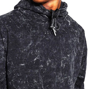 Sudadera con capucha de lana en blanco Vintage de doble capa con lavado ácido sudaderas con capucha desgastadas para hombres con logotipo personalizado y tamaño al por mayor - Product Image 6