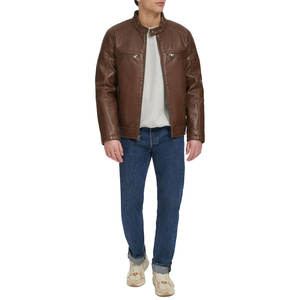 Veste en cuir pour homme de style nouveau, couleur unie, qualité supérieure, veste en cuir très vendue - Product Image 5