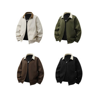 <b>Men's</b> Casual Fancy Splicing Contrast Color <b>Chore</b> <b>Jacket</b> Premium Quality Streetwear Fashion Outerwear Lightweight <b>Jacket</b> - Product Image 4