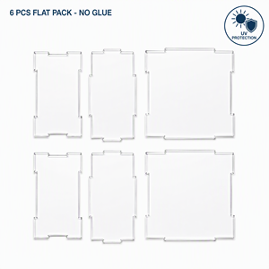 Custodia in acrilico press-fit resistente ai raggi UV al 99,9%, in acrilico colato, flat pack, senza colla, facile <span class=keywords><strong>da</strong></span> montare, per collezioni TCG - Product Image 3