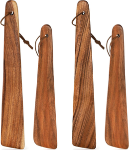 4 Pack Teak Wood <b>Spatula</b> Wooden Cooking Utensil <b>Set</b> for Flipping and Turning - Product Image 6