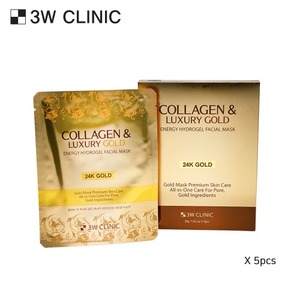 Mascarilla Facial de Hidrogel con Energía de Oro de Lujo 3W Clinic, Lámina de Colágeno 3W Clinic para Uso Facial - Product Image 1
