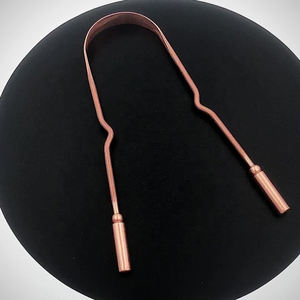 100% grattoirs de langue en métal de cuivre réducteurs de mauvaise haleine efficaces rafraîchit l'haleine-nettoyeurs de langue - Product Image 6