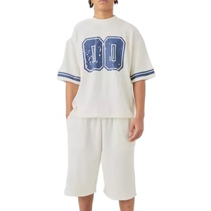 Custom Logo Summer Unisex Tracksuit Shoulder <b>Tshirt</b> Sleeve Shirt Shorts Sets Casual Streetwear 2-Piece Suit Windproof - Product Image 1