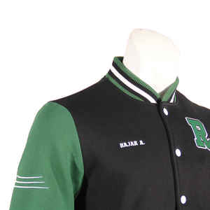 Chaqueta bomber de piloto verde callejero de nuevo diseño con parches de chenilla bordado elegante chaquetas universitarias con letras de graffiti - Product Image 1