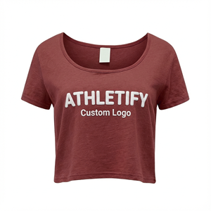 เสื้อยืดผ้าฝ้ายผู้หญิงมีสไตล์ เสื้อยืดคอกลมแขนสั้นทรงหลวม สวมใส่สบายและเหมาะสำหรับการสวมใส่ในชีวิตประจำวัน - Product Image 1