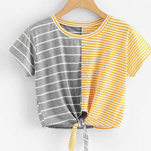 Servicio OEM Ropa de mujer Ropa de calle personalizada Top corto Camisetas Pesado 100% algodón Crop Top Camiseta para la venta - Product Image 5