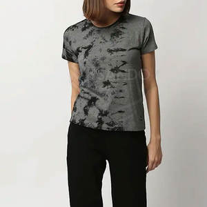 Contraste Trim Última moda Nuevo diseño Sublimación Camiseta Ropa de calle Logotipo impreso personalizado Mujeres Sublimación Camisetas - Product Image 4